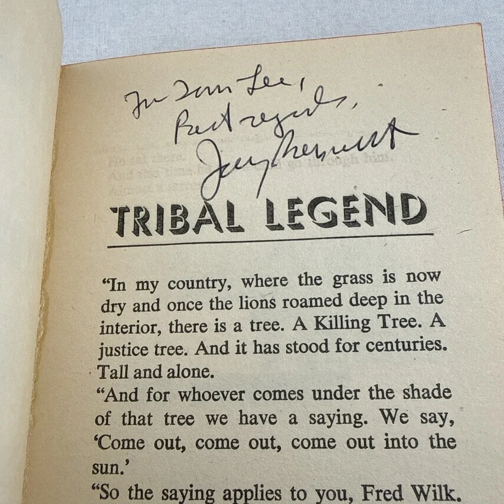 The Killing Tree by Jay Bennett SIGNED 1972 1st Ed Avon Vintage Horror Paperback